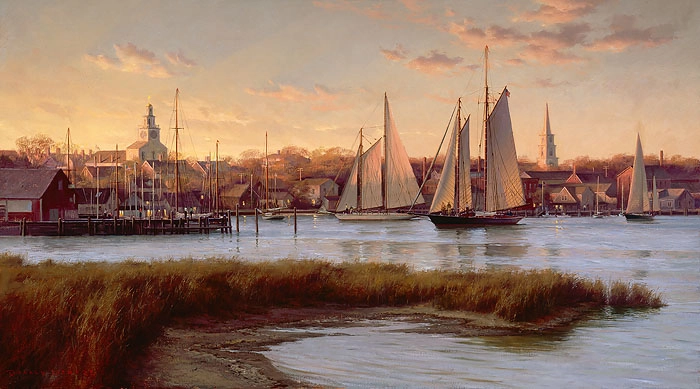 Don Demers Nantucket Twilight Giclee On Canvas