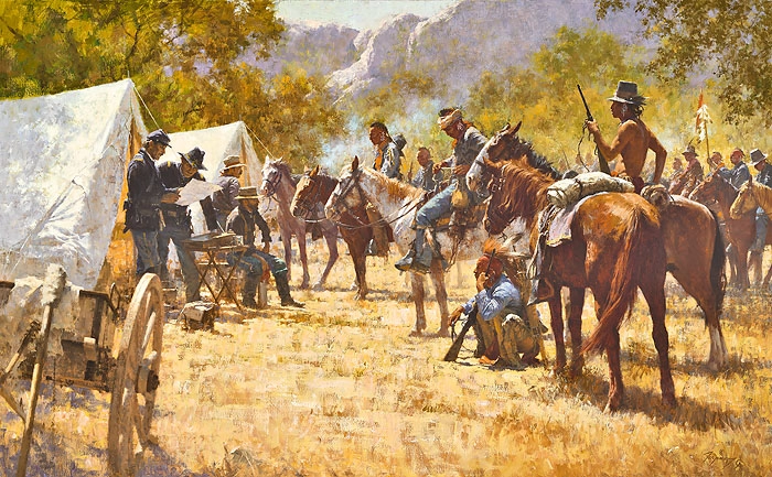 Howard Terpning Major North and the Pawnee Battalion Giclee On Canvas Artist Proof