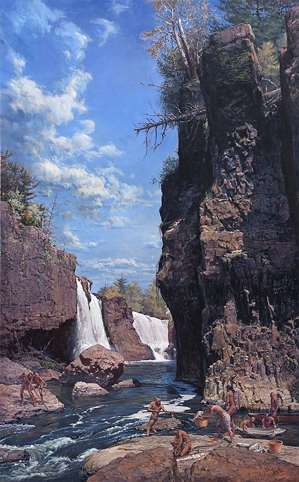 John Buxton Great Falls of the Passaic Giclee On Canvas