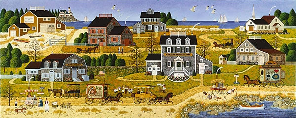 Charles Wysocki Salty Witch Bay ANNIVERSARY EDITION Giclee On Canvas