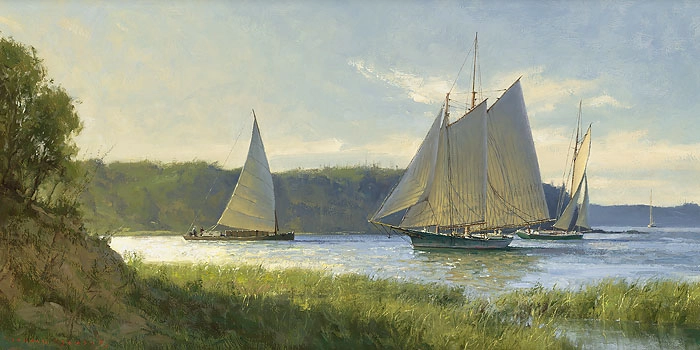 Don Demers Working the River Giclee On Canvas