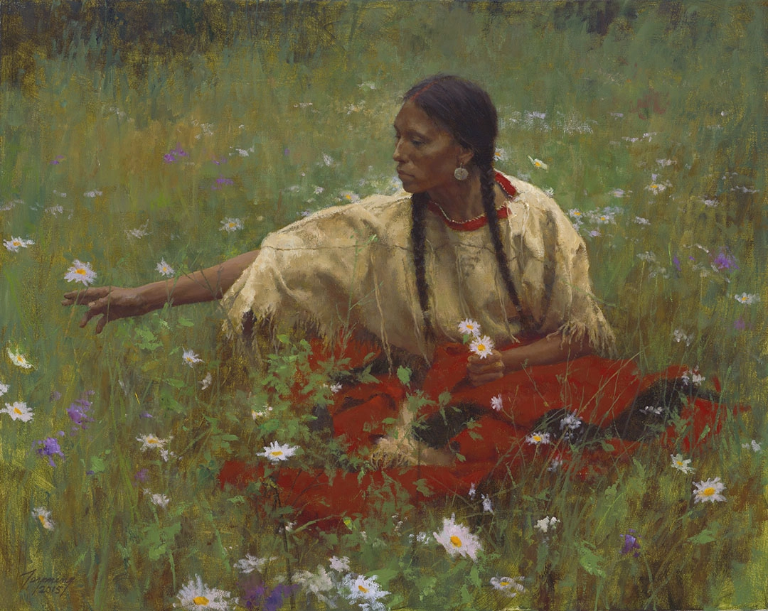 Howard Terpning Beauty in the Field Giclee On Canvas