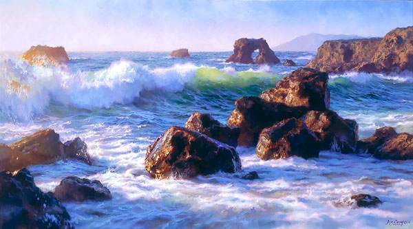 June Carey Sonoma Surf Master Works Edition On Canvas