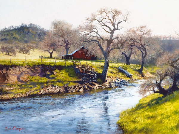 June Carey Early Spring at Stony Creek Canvas
