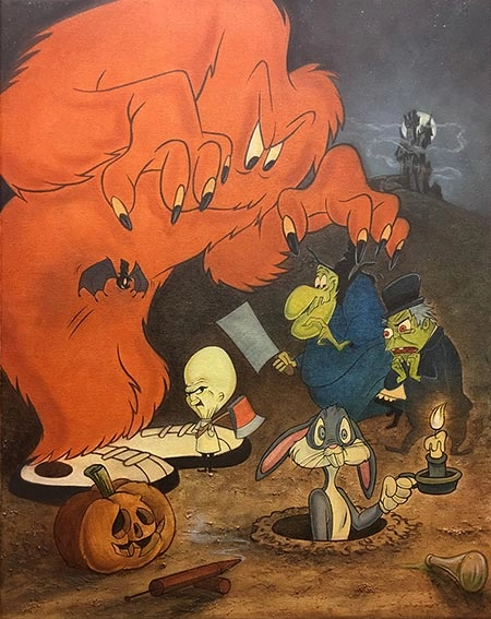 Mike Kupka The Monsters are Hare! Giclee On Canvas