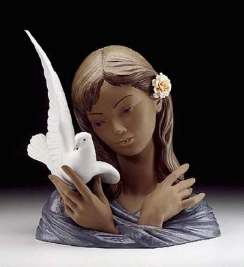 Lladro Thoughts Of Peace Porcelain Figurine