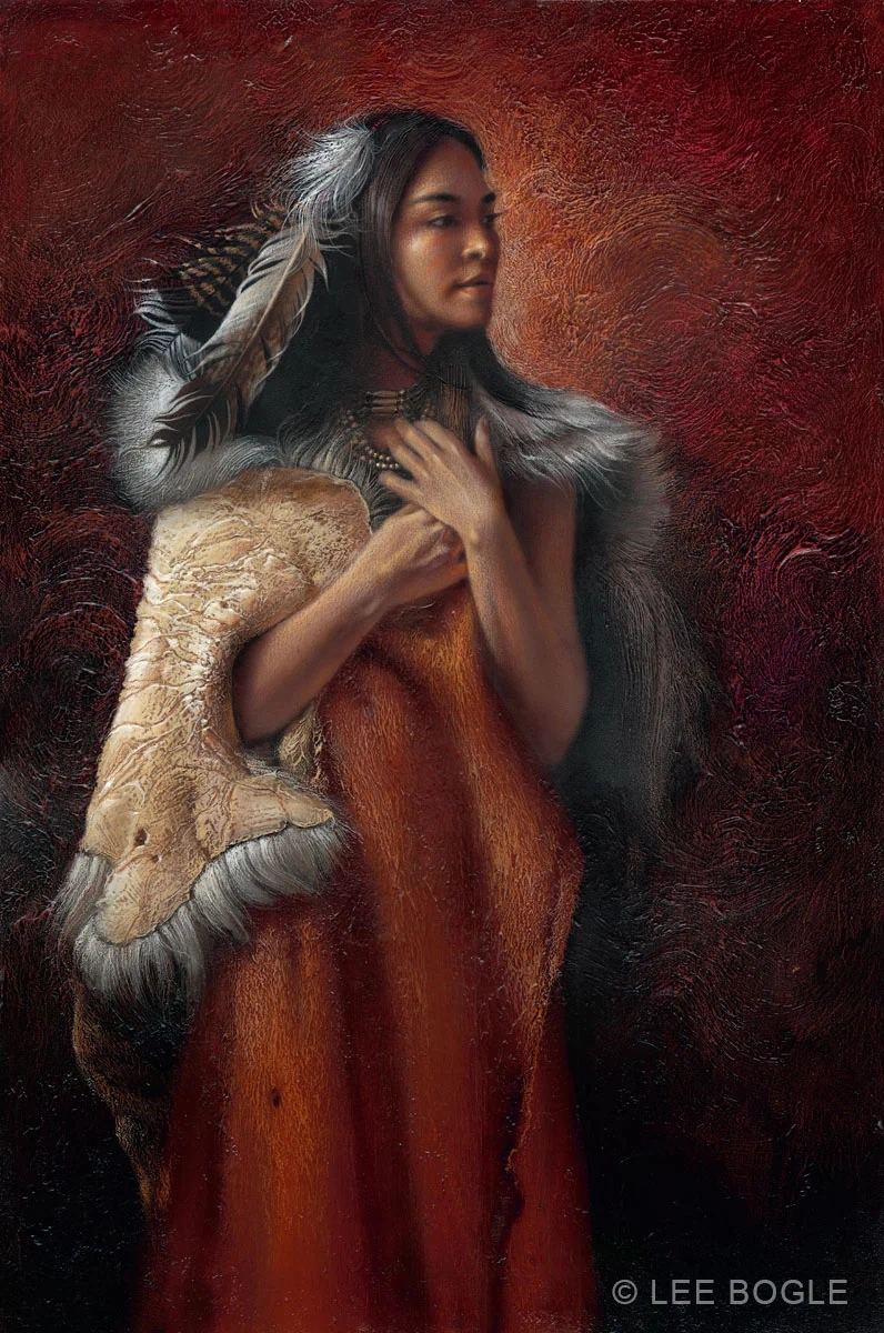 Lee Bogle Proud Cherokee Princess Giclee On Canvas