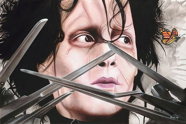 Stickman I Am Not Complete - Edward Scissorhands Giclee On Canvas