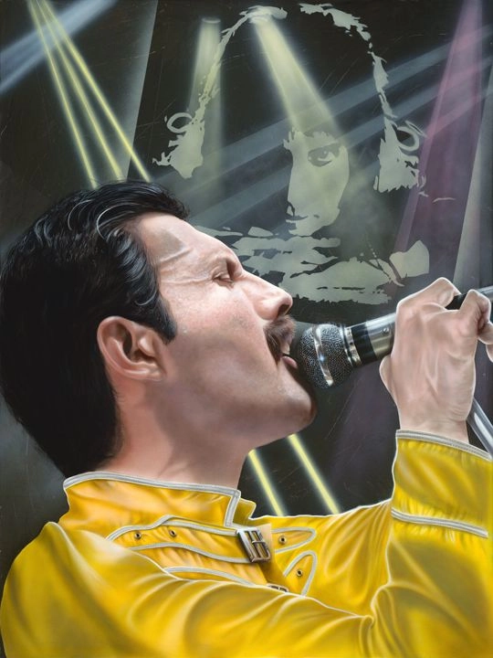 Stickman Look Up to the Skies and See - Freddie Mercury Giclee On Canvas
