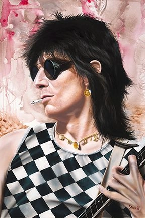 Stickman Stole Many a Man's Soul to Waste - Ronnie Wood Giclee On Canvas