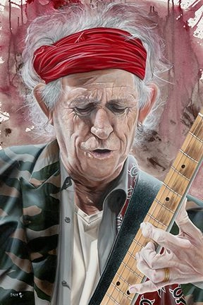 Stickman A Man of Wealth and Taste - Keith Richards -Giclee On Canvas Artist Proof Hand Embellished