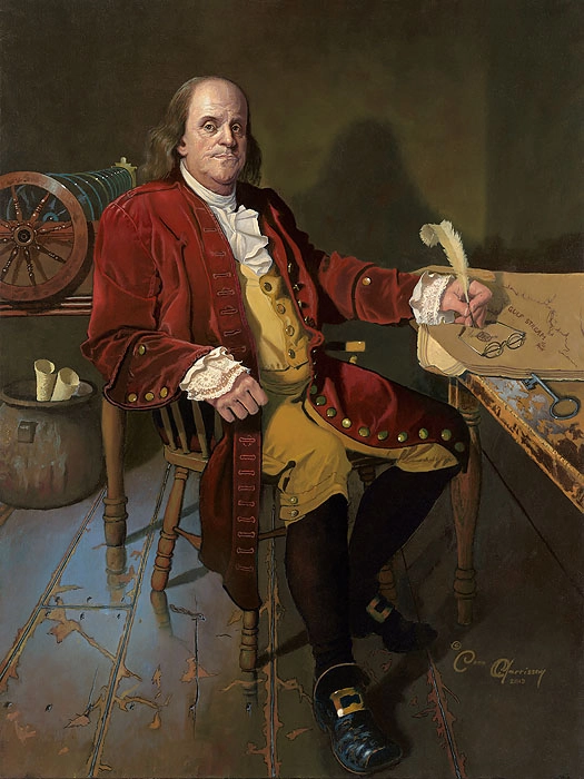 Dean Morrisey Ben Franklin Patriot and Renaissance Man Canvas