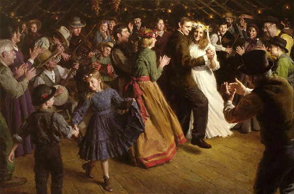 Morgan Weistling The First Dance 1884 Americana Artist Proof Canvas