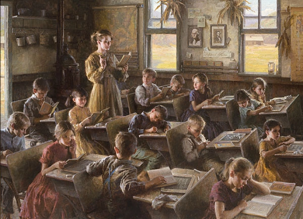 Morgan Weistling Country Schoolhouse 1879 Artist Proof Lithograph