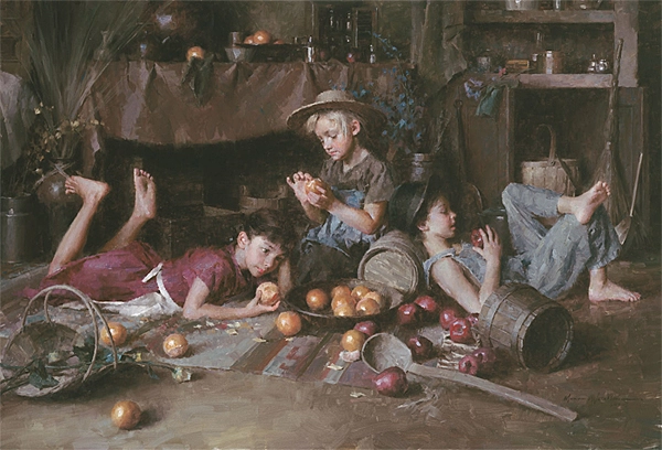 Morgan Weistling Apples and Oranges Artist Proof Canvas