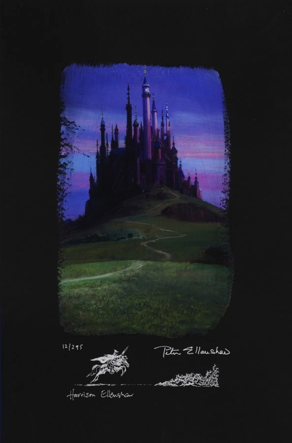 Peter / Harrison Ellenshaw Sleeping Beauty Castle Deluxe Chiarograph on paper