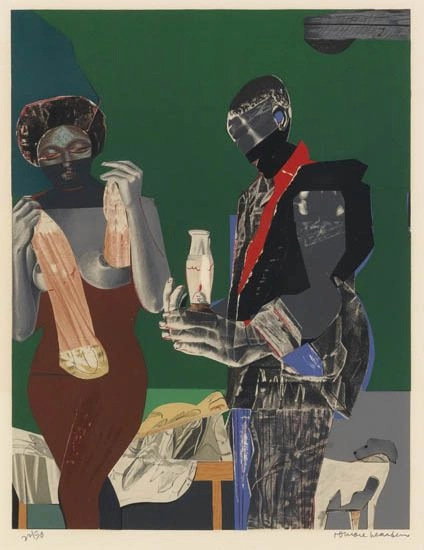 Romare Bearden Before the First Whistle Lithograph