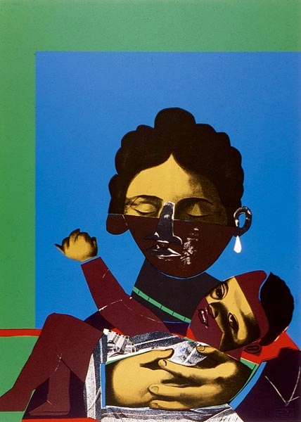 Romare Bearden Mother and Child Serigraph Sericel