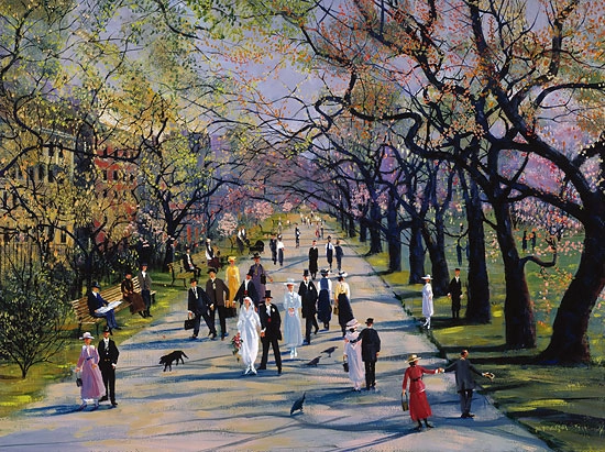 Sally Calwell Fisher Spring In The Public Garden Limited Edition Print 