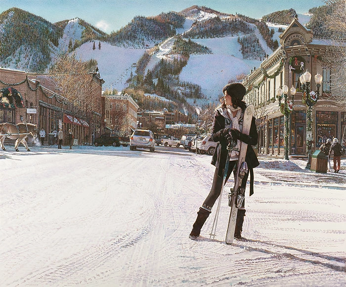 Steve Hanks Aspen Winter Canvas