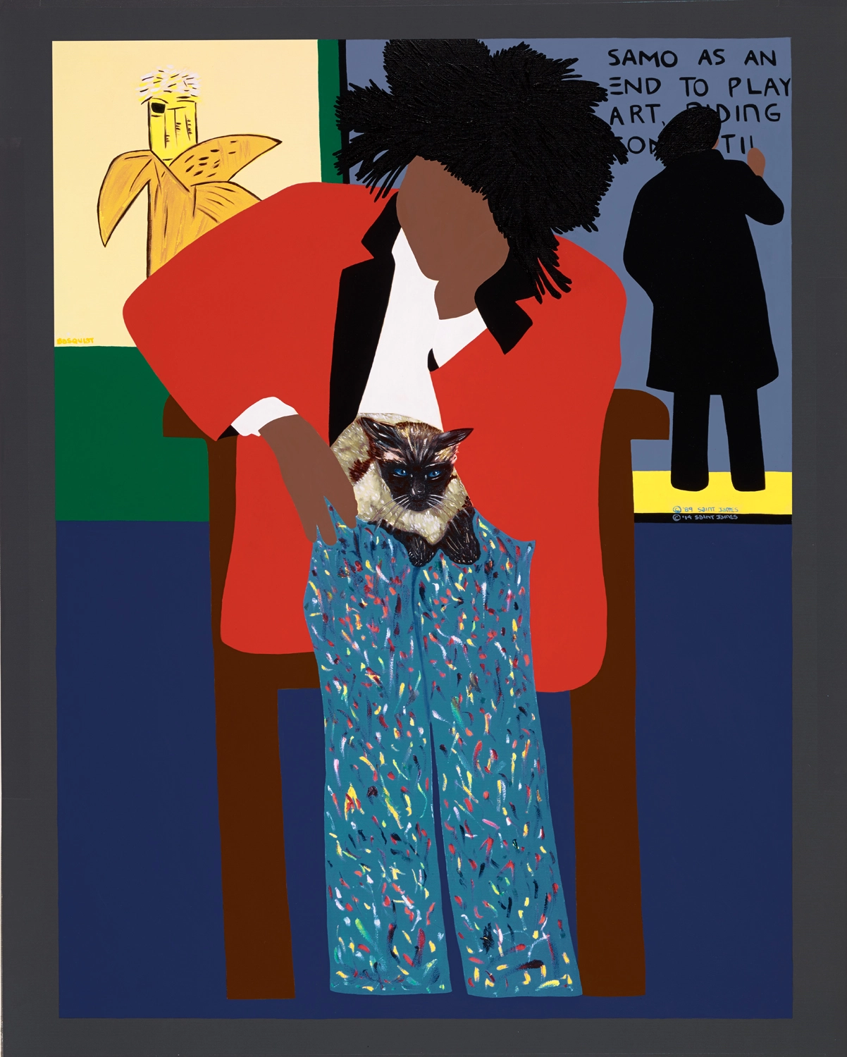 Synthia SAINT JAMES A Tribute To Jean-michel Basquiat Giclee On Canvas