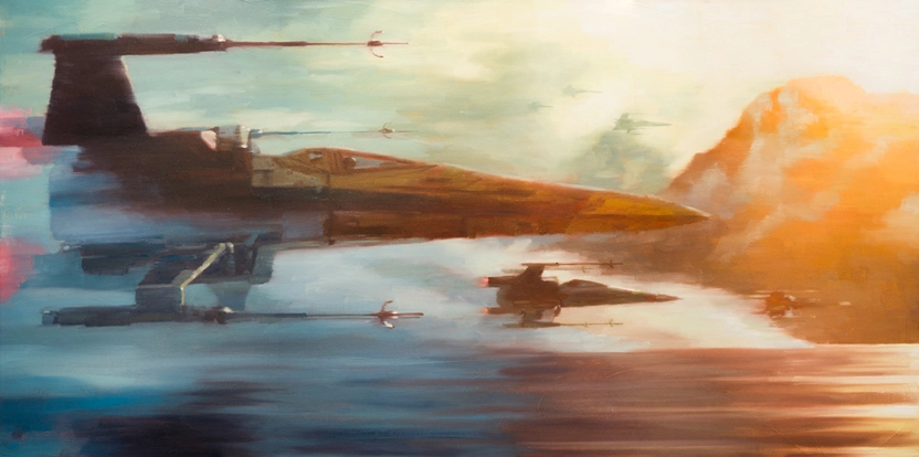 Christopher Clark X-Wings of Resistance Printers Proof Giclee On Canvas