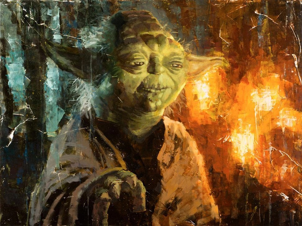Christopher Clark Master Yoda Giclee On Canvas