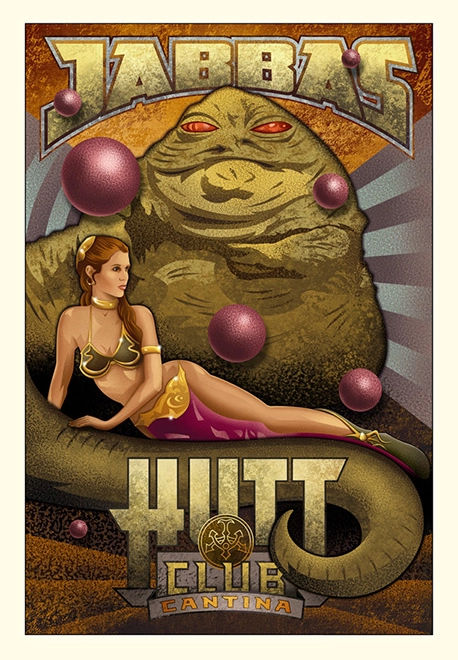 Mike Kungl Jabba's Hutt Club From Lucas Films Star Wars Giclee On Canvas
