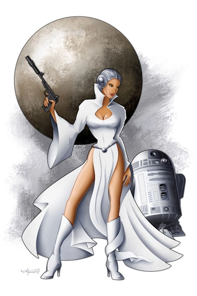 Mike Kungl Leia From Lucas Films Star Wars Giclee On Canvas