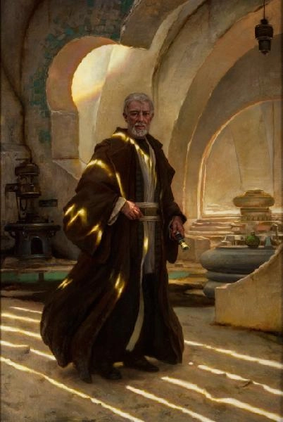 Donato Giancola Obi-Wan Kenobi From Lucas Films Star Wars Giclee On Canvas