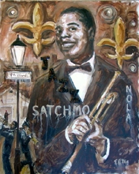 Ted Ellis Satchmo Jazz Giclee On Paper