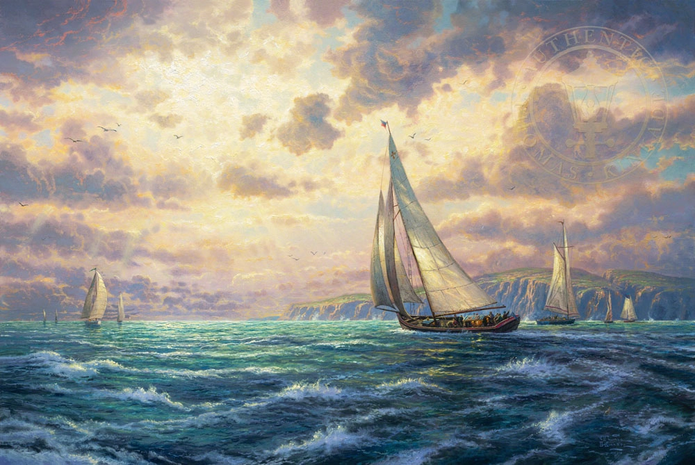 Thomas Kinkade New Horizons Giclee On Canvas