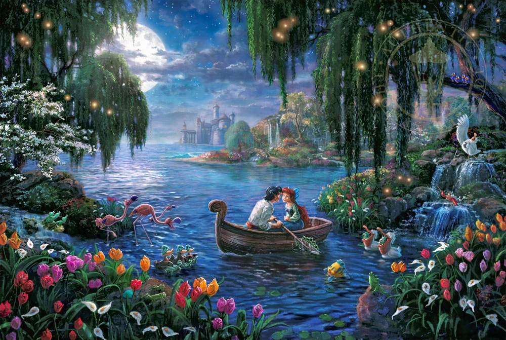 Thomas Kinkade Disney The Little Mermaid II Giclee On Canvas