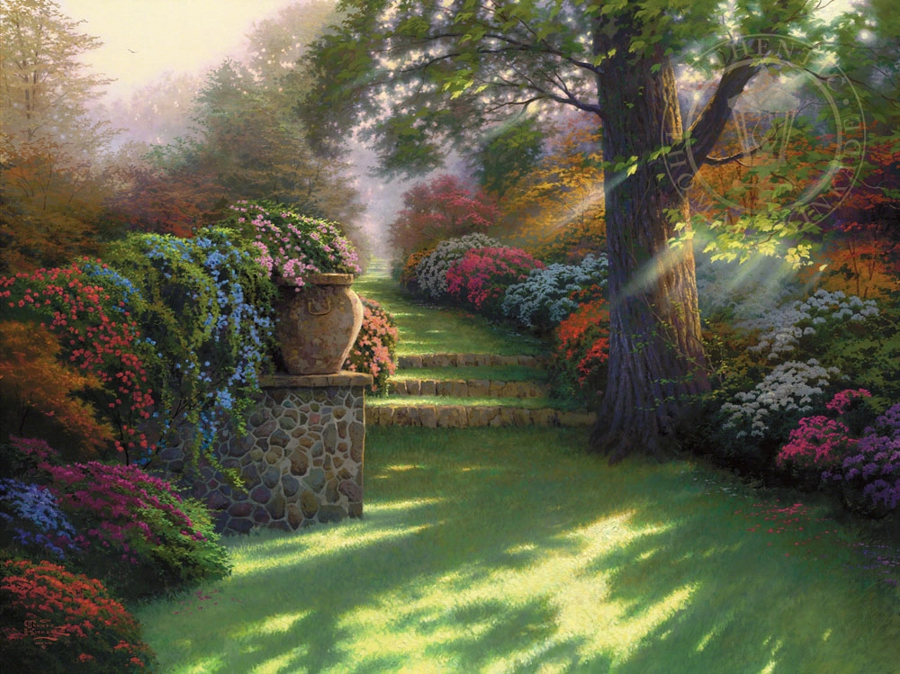 Thomas Kinkade Pathway to Paradise Giclee On Canvas Artist Proof