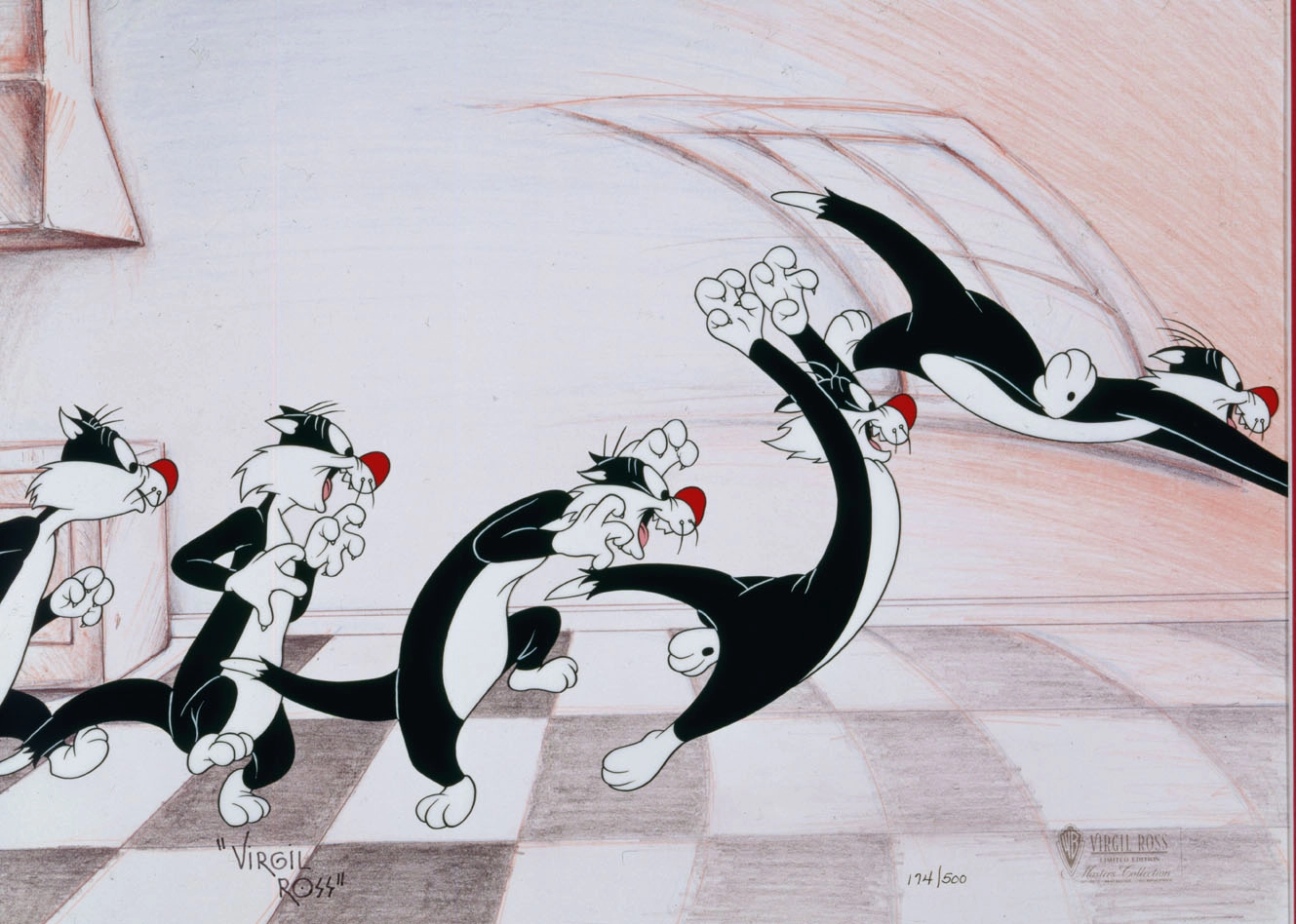 Virgil Ross The Pounce Hand-Painted Limited Edition Cel