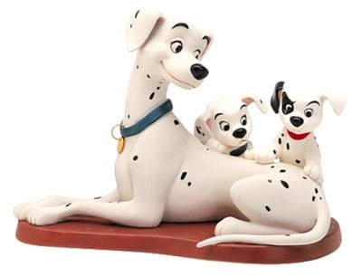 WDCC Disney Classics One Hundred and One Dalmatians Perdita W/patch & Puppy Patient Perdita Porcelain Figurine
