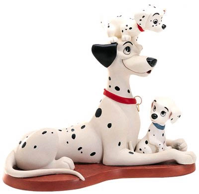WDCC Disney Classics One Hundred and One Dalmatians Proud Pongo W/pepper & Penny Porcelain Figurine