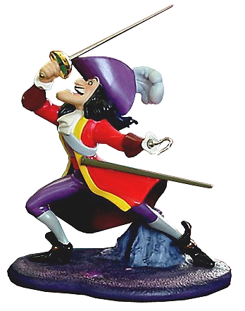 WDCC Disney Classics Peter Pan Captain Hook I've Got You This Time Porcelain Figurine