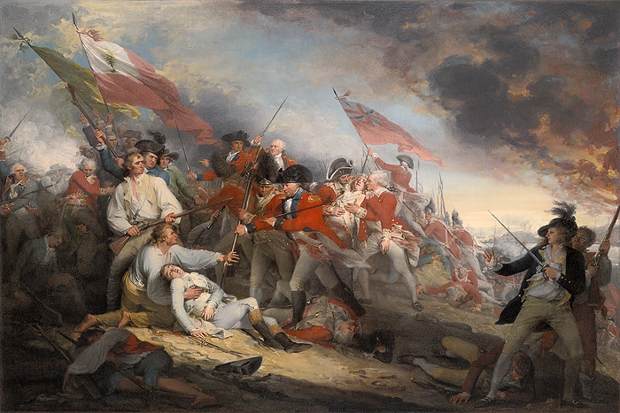 John Trumbull The Battle of BunkerÂ´s Hill, June 17, 1775 Giclee On Canvas