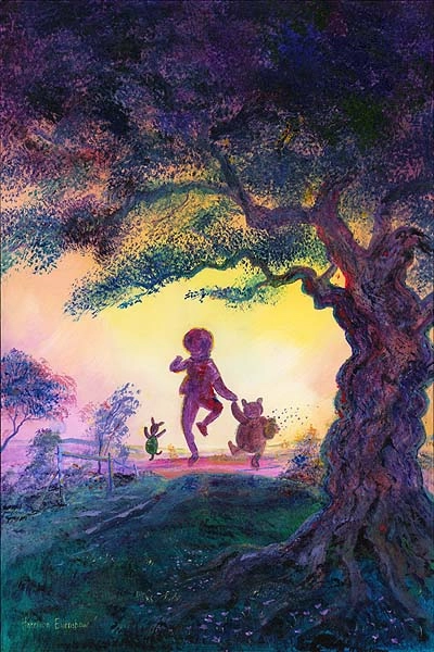 Harrison Ellenshaw Best Friends - From Disney Winnie the Pooh Hand-Embellished Giclee on Canvas