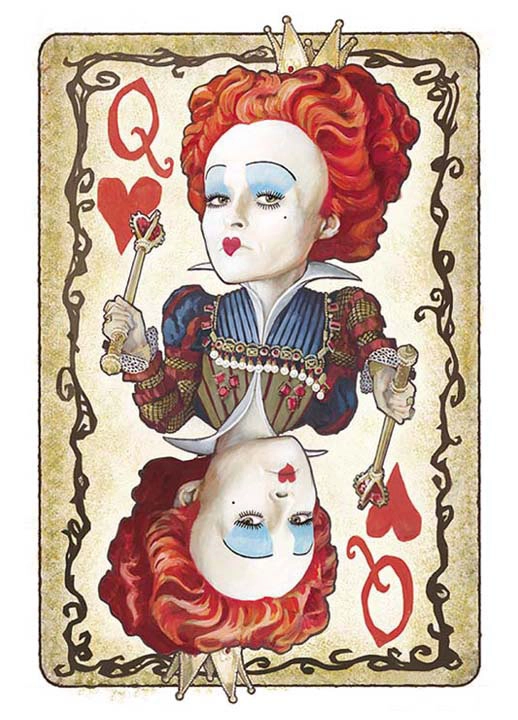 Mike Peraza Red Queen Deluxe - From Disney Alice in Wonderland Water Color On Gouache Paper