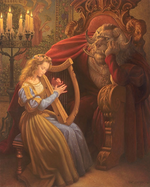 Scott Gustafson Beauty And The Beast Limited Edition Canvas
