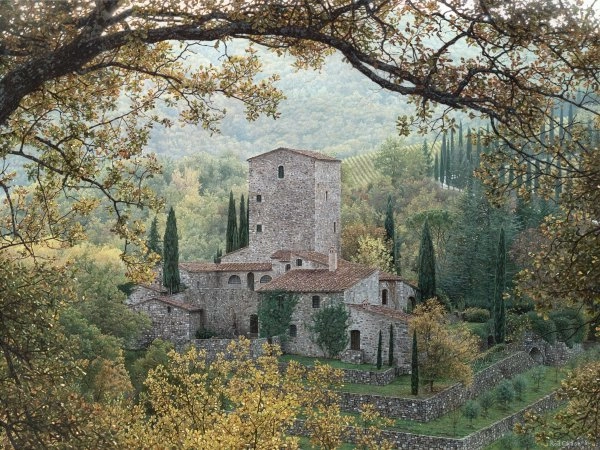 Rod Chase Hills Of Chianti By Rod Chase giclee on canvas