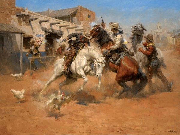 Andy Thomas Leaving Old Mexico By Andy Thomas Giclee On Canvas Artist Proof