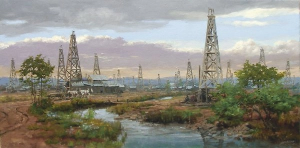 Andy Thomas Oil Patch By Andy Thomas giclee on canvas