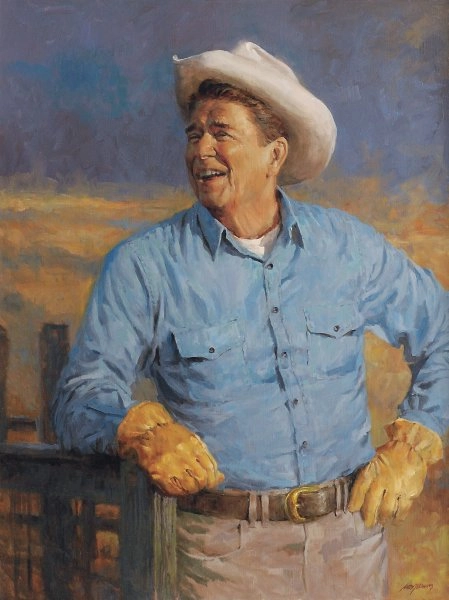 Andy Thomas Reagan By Andy Thomas Giclee On Canvas Artist Proof