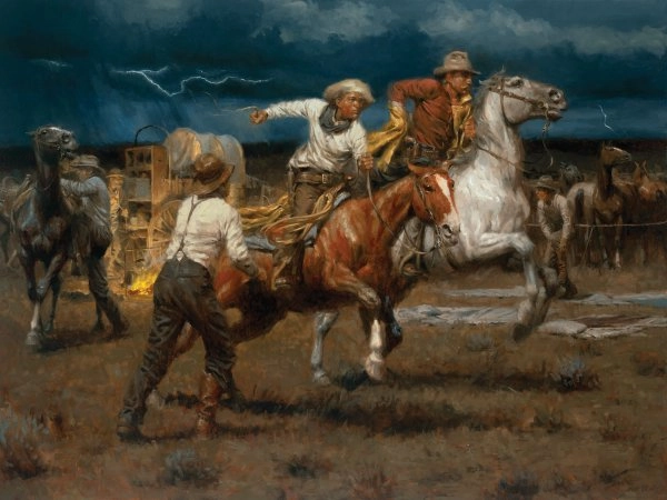 Andy Thomas Stampede! Stampede! By Andy Thomas Giclee On Canvas Artist Proof