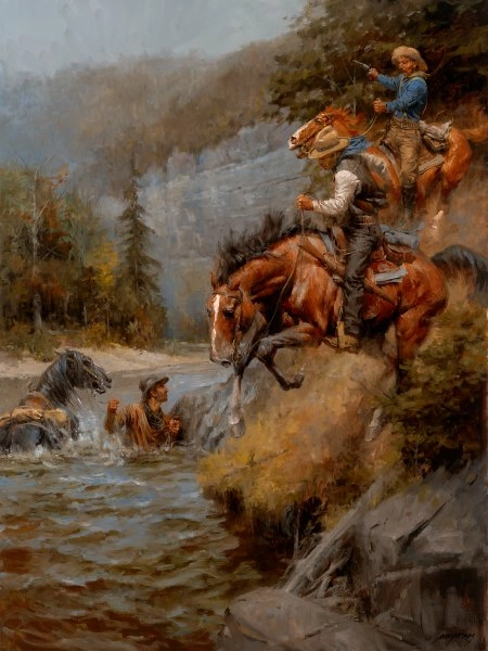 Andy Thomas The Hunted By Andy Thomas giclee on canvas