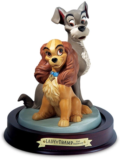 WDCC Disney Classics Lady And The Tramp Lady And Tramp Opposites Attract Porcelain Figurine