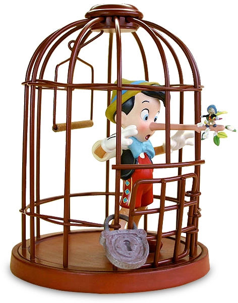 WDCC Disney Classics Pinocchio I'll Never Lie Again Porcelain Figurine